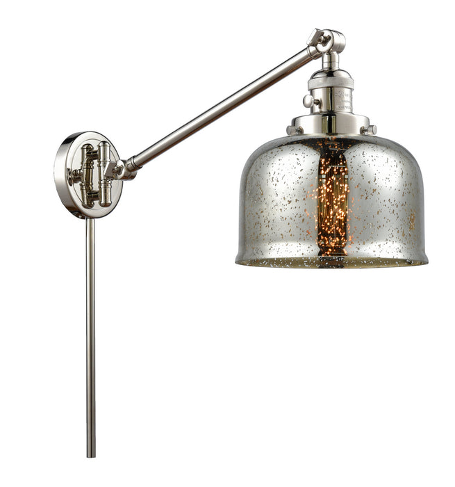 Innovations 237-PN-G78 One Light Swing Arm Lamp, Polished Nickel