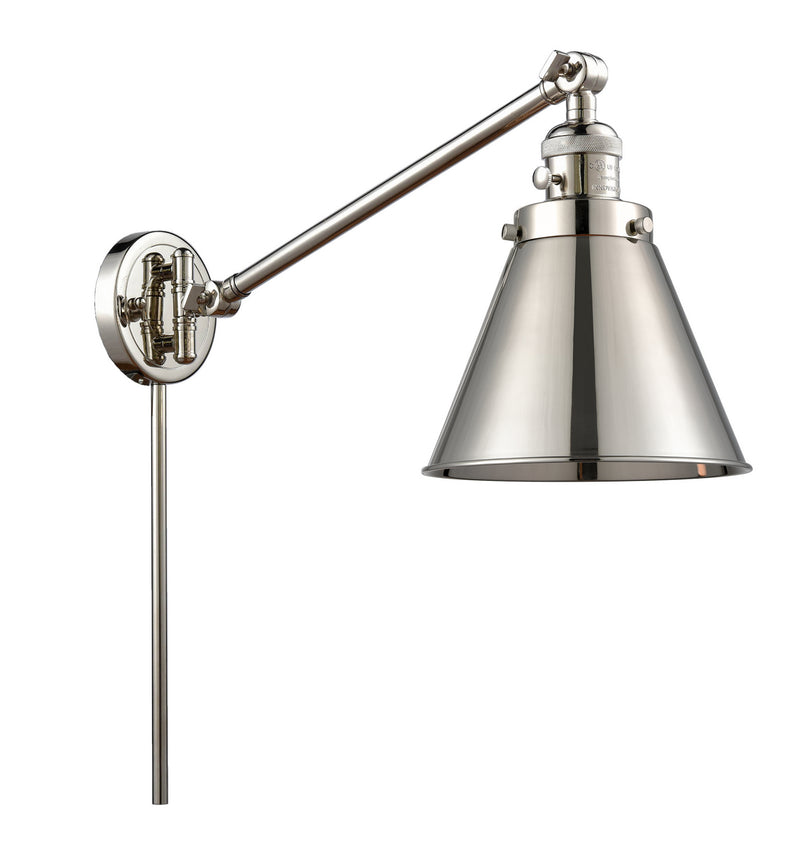 Innovations 237-PN-M13-PN One Light Swing Arm Lamp, Polished Nickel