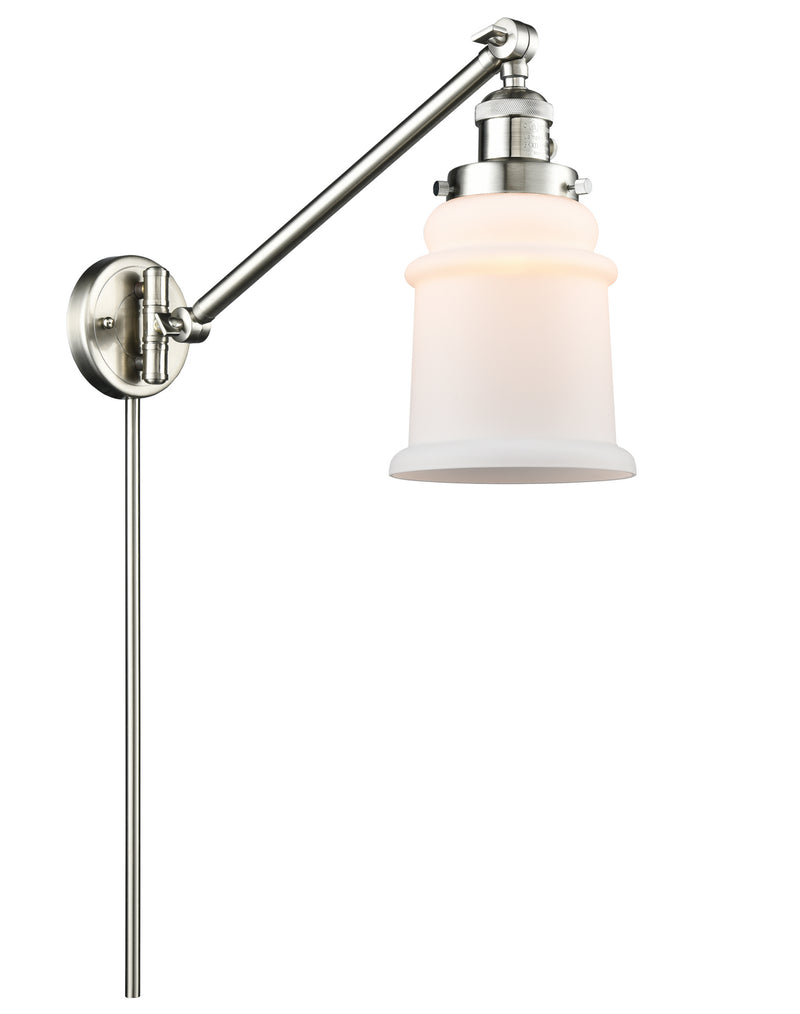 Innovations 237-SN-G181 One Light Swing Arm Lamp, Brushed Satin Nickel