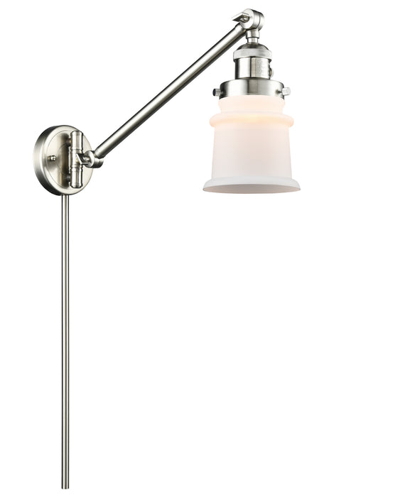 Innovations 237-SN-G181S One Light Swing Arm Lamp, Brushed Satin Nickel