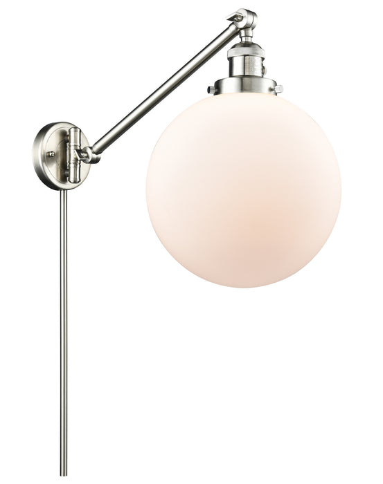 Innovations 237-SN-G201-10 One Light Swing Arm Lamp, Brushed Satin Nickel