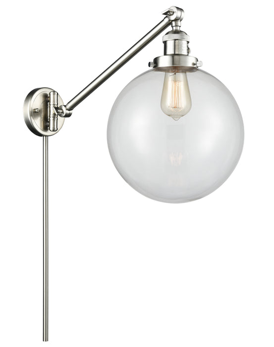 Innovations 237-SN-G202-10 One Light Swing Arm Lamp, Brushed Satin Nickel