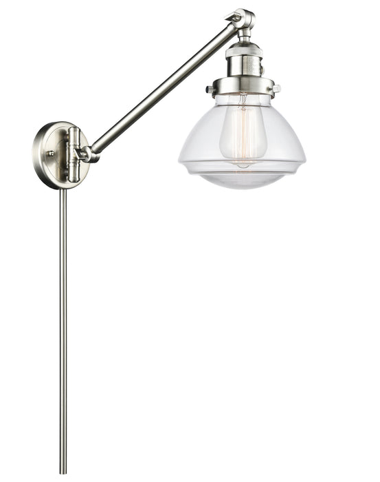 Innovations 237-SN-G322 One Light Swing Arm Lamp, Brushed Satin Nickel