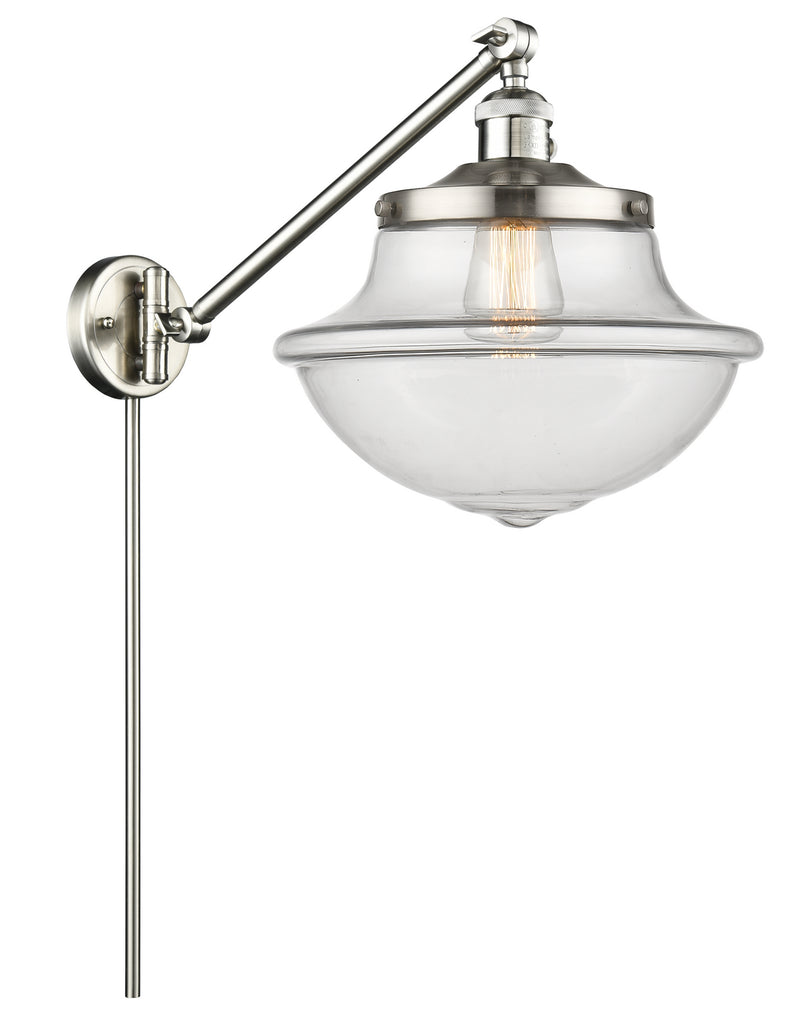 Innovations 237-SN-G542 One Light Swing Arm Lamp, Brushed Satin Nickel