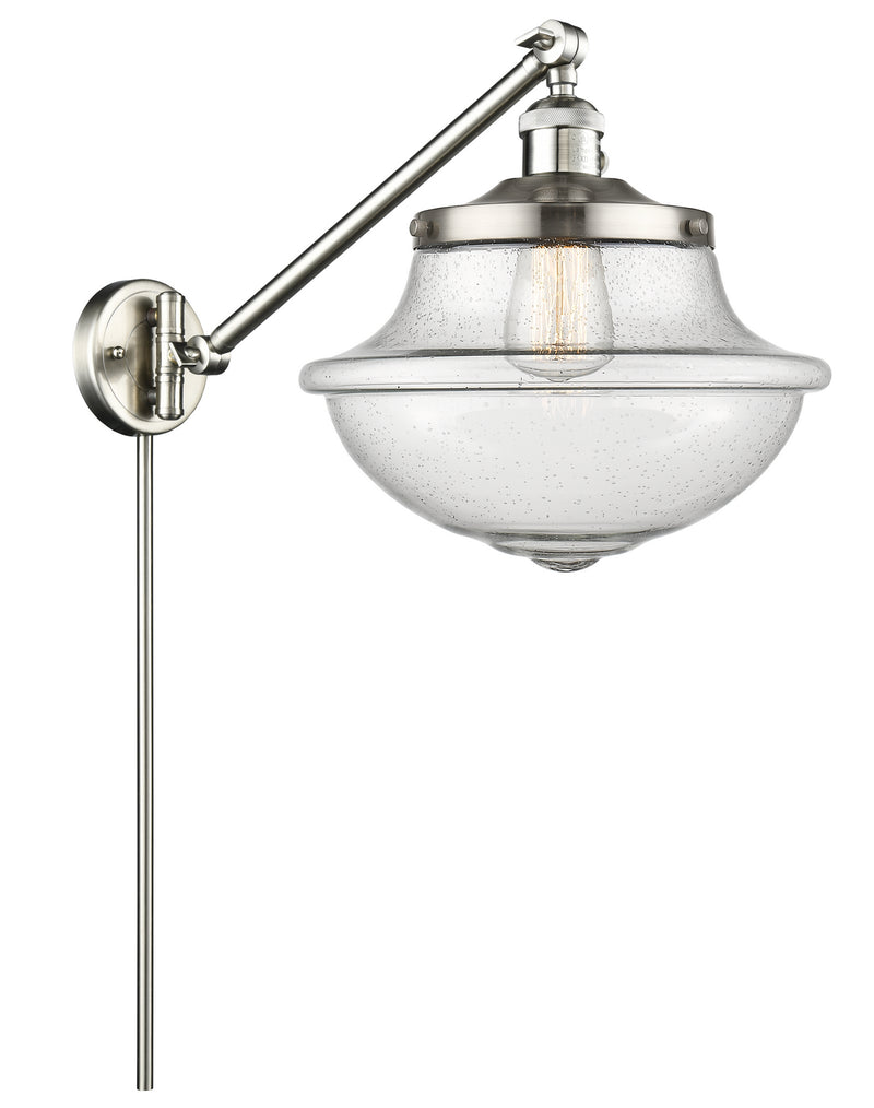 Innovations 237-SN-G544 One Light Swing Arm Lamp, Brushed Satin Nickel