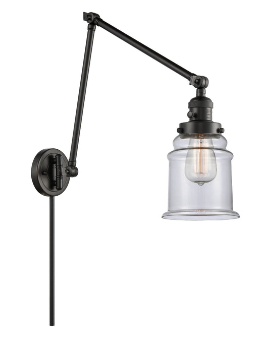 Innovations 238-BK-G182 One Light Swing Arm Lamp, Matte Black