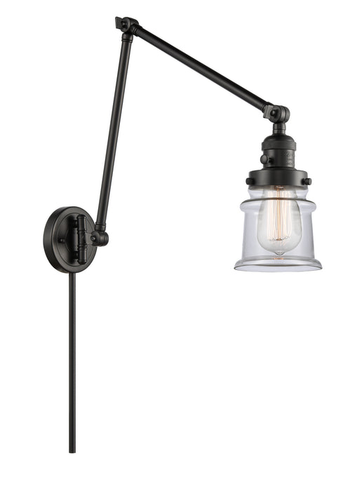 Innovations 238-BK-G182S One Light Swing Arm Lamp, Matte Black