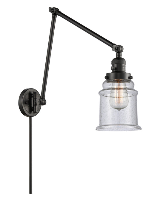 Innovations 238-BK-G184 One Light Swing Arm Lamp, Matte Black