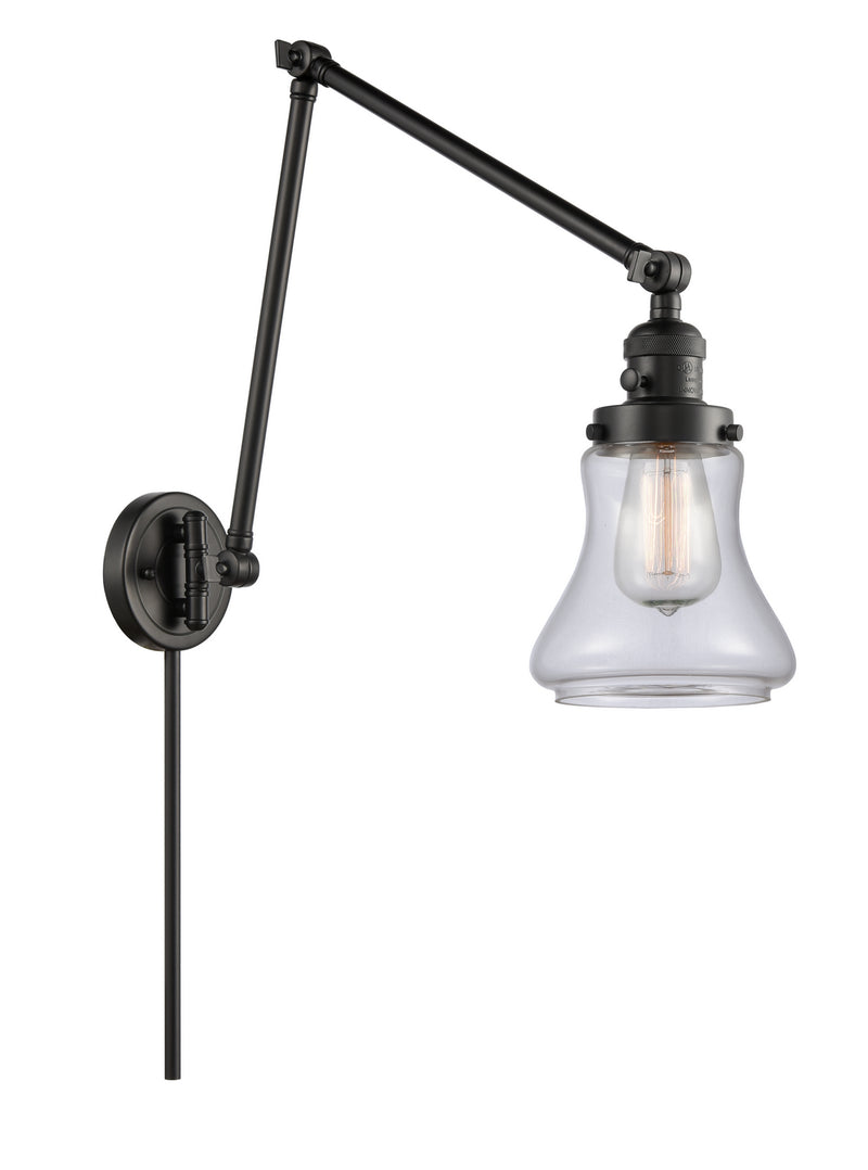 Innovations 238-BK-G192 One Light Swing Arm Lamp, Matte Black