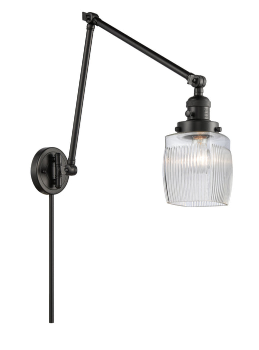 Innovations 238-BK-G302 One Light Swing Arm Lamp, Matte Black