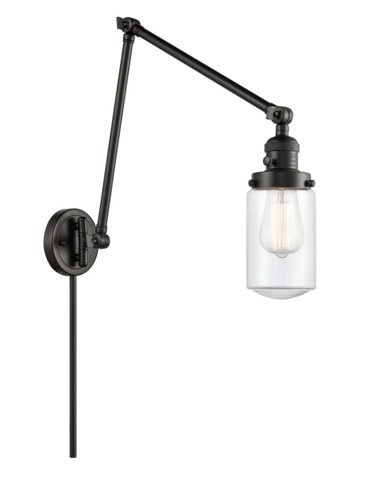 Innovations 238-BK-G312 One Light Swing Arm Lamp, Matte Black