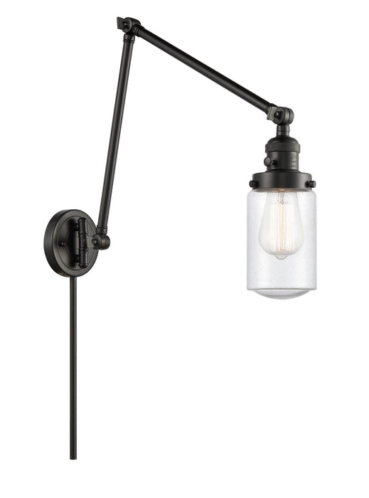 Innovations 238-BK-G314 One Light Swing Arm Lamp, Matte Black