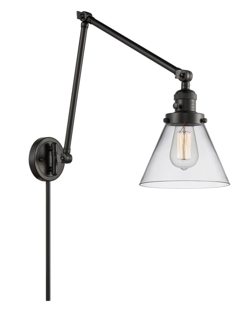 Innovations 238-BK-G42 One Light Swing Arm Lamp, Matte Black