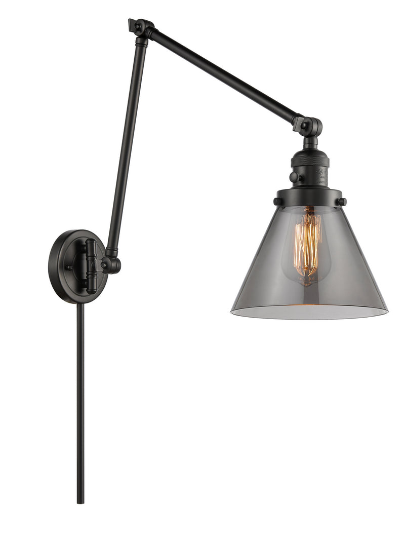Innovations 238-BK-G43 One Light Swing Arm Lamp, Matte Black