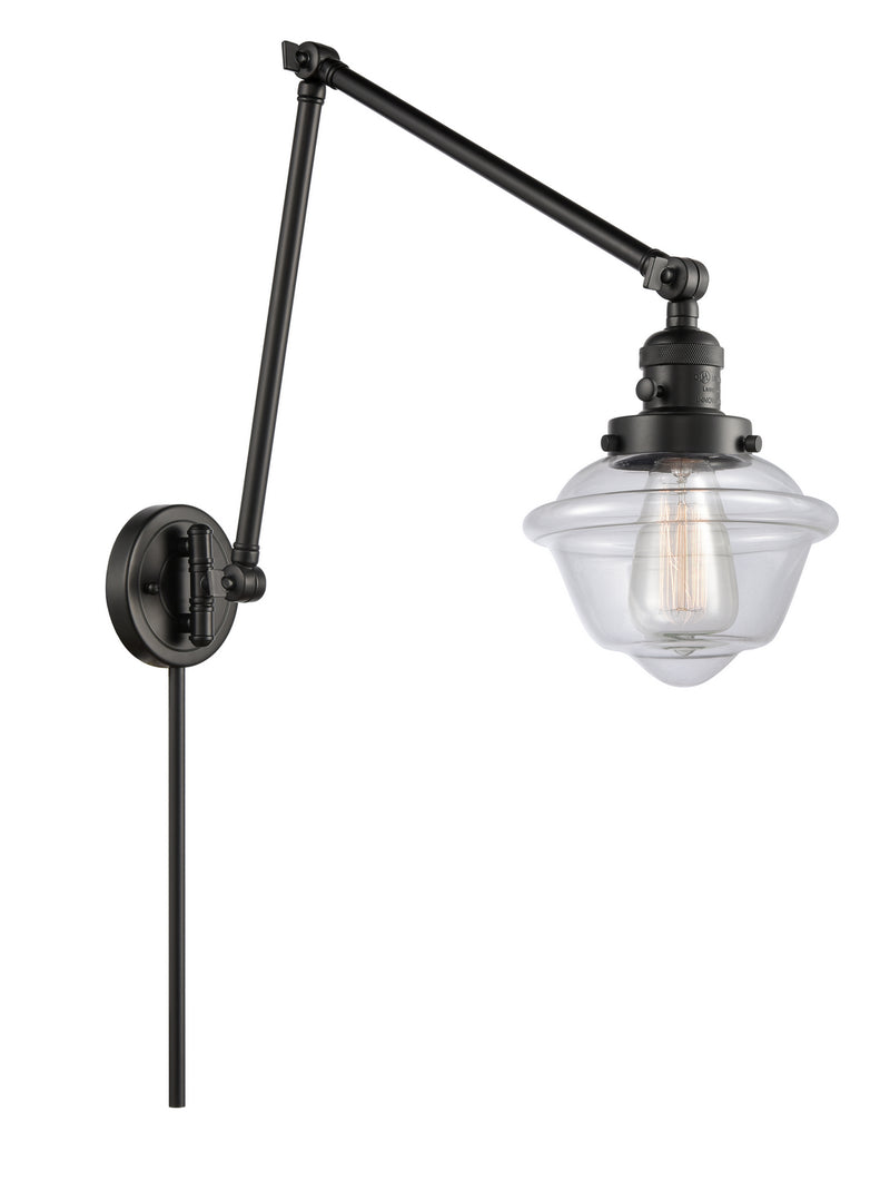 Innovations 238-BK-G532 One Light Swing Arm Lamp, Matte Black