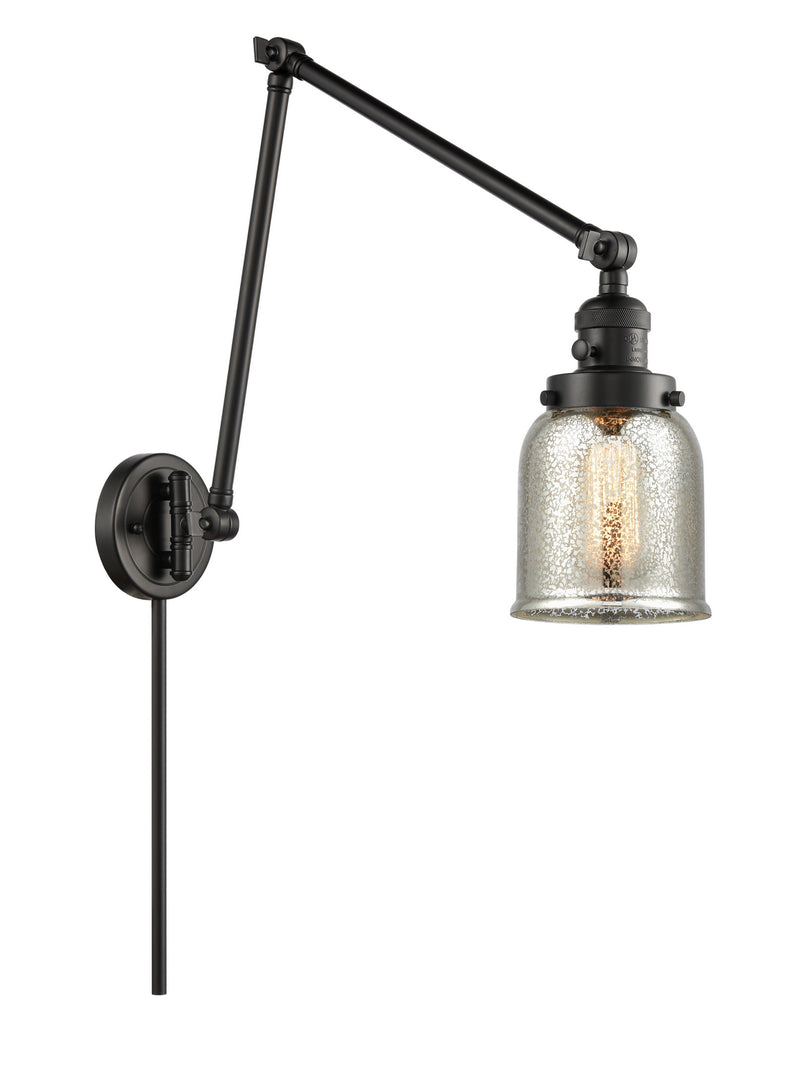 Innovations 238-BK-G58 One Light Swing Arm Lamp, Matte Black