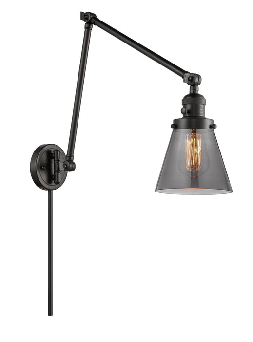 Innovations 238-BK-G63 One Light Swing Arm Lamp, Matte Black