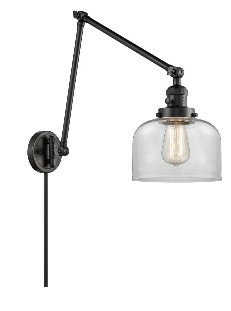 Innovations 238-BK-G72 One Light Swing Arm Lamp, Matte Black