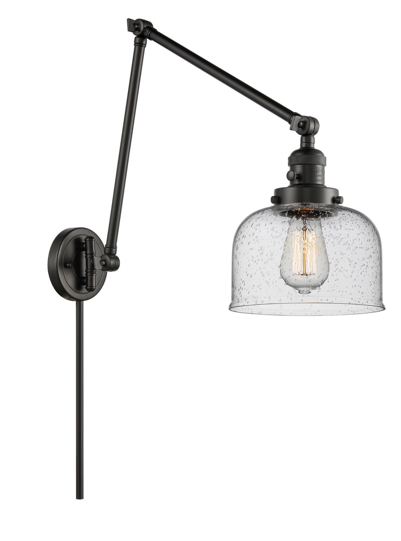 Innovations 238-BK-G74 One Light Swing Arm Lamp, Matte Black