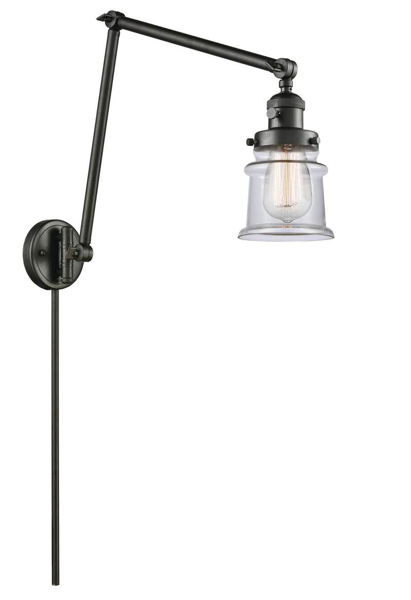 Innovations 238-OB-G182S One Light Swing Arm Lamp, Oil Rubbed Bronze