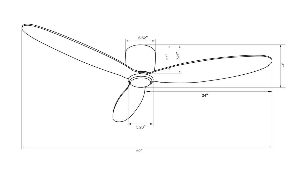 Beacon Lighting 21288401 52``Ceiling Fan, Black