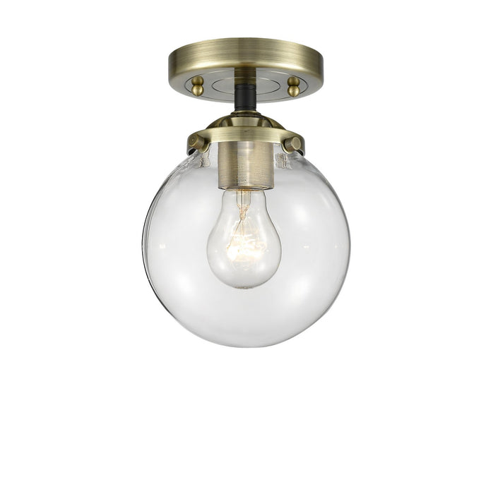 Innovations 284-1C-BAB-G202-6-LED LED Semi-Flush Mount, Black Antique Brass