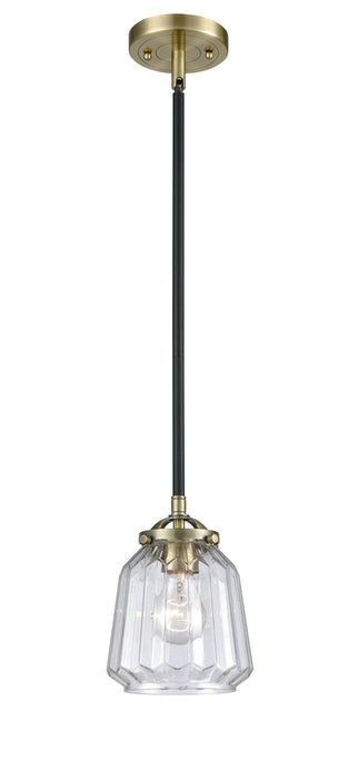 Innovations 284-1S-BAB-G142 One Light Mini Pendant, Black Antique Brass