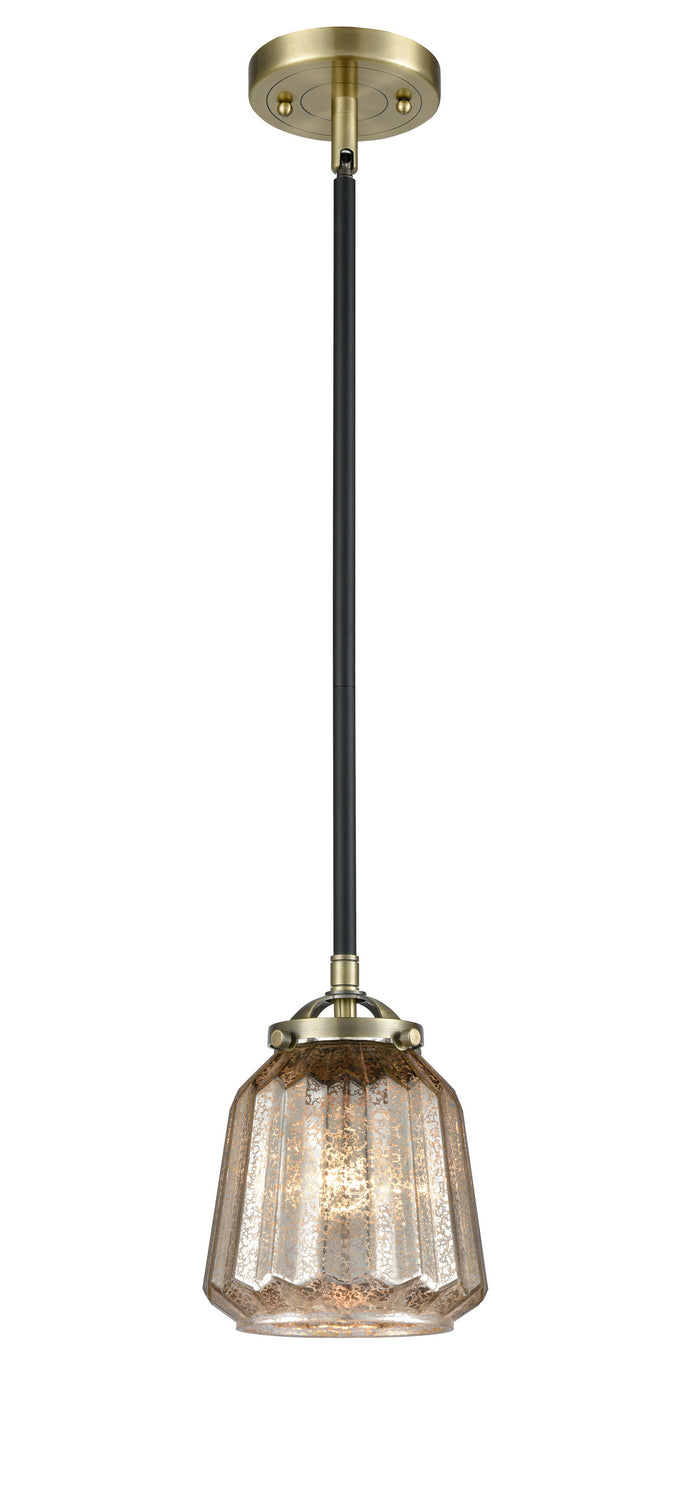 Innovations 284-1S-BAB-G146 One Light Mini Pendant, Black Antique Brass