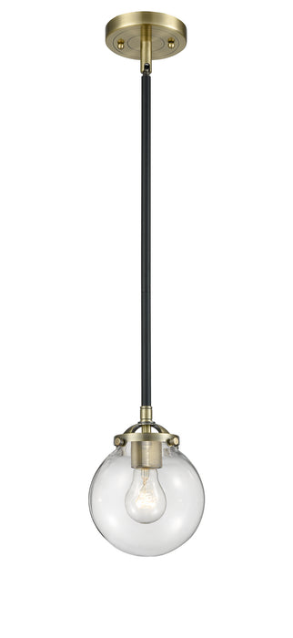 Innovations 284-1S-BAB-G202-6 One Light Mini Pendant, Black Antique Brass