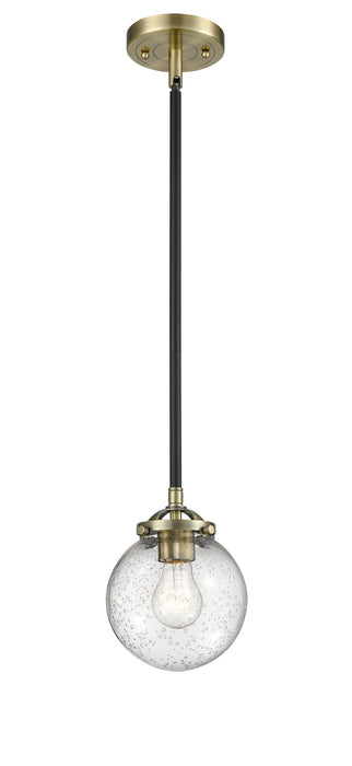 Innovations 284-1S-BAB-G204-6 One Light Mini Pendant, Black Antique Brass
