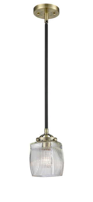 Innovations 284-1S-BAB-G302 One Light Mini Pendant, Black Antique Brass