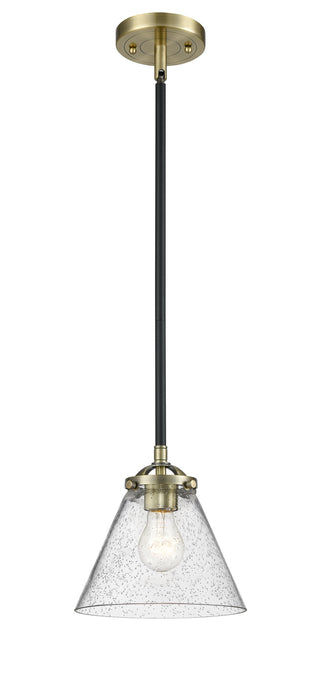 Innovations 284-1S-BAB-G44 One Light Mini Pendant, Black Antique Brass