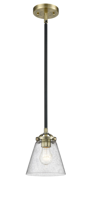 Innovations 284-1S-BAB-G64 One Light Mini Pendant, Black Antique Brass