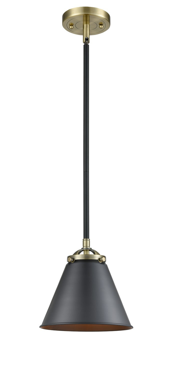 Innovations 284-1S-BAB-M13-BK-LED LED Mini Pendant, Black Antique Brass