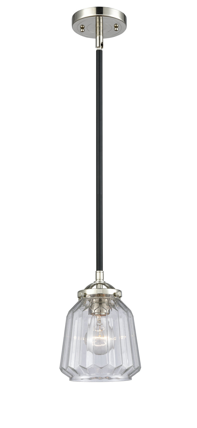 Innovations 284-1S-BPN-G142 One Light Mini Pendant, Black Polished Nickel