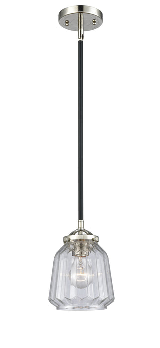 Innovations 284-1S-BPN-G142 One Light Mini Pendant, Black Polished Nickel