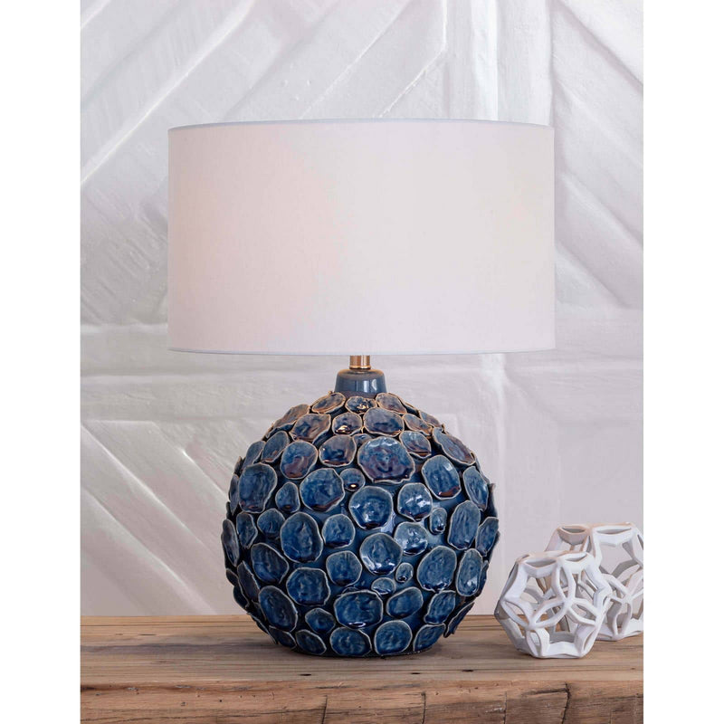 Regina Andrew 13-1366BL One Light Table Lamp, Blue