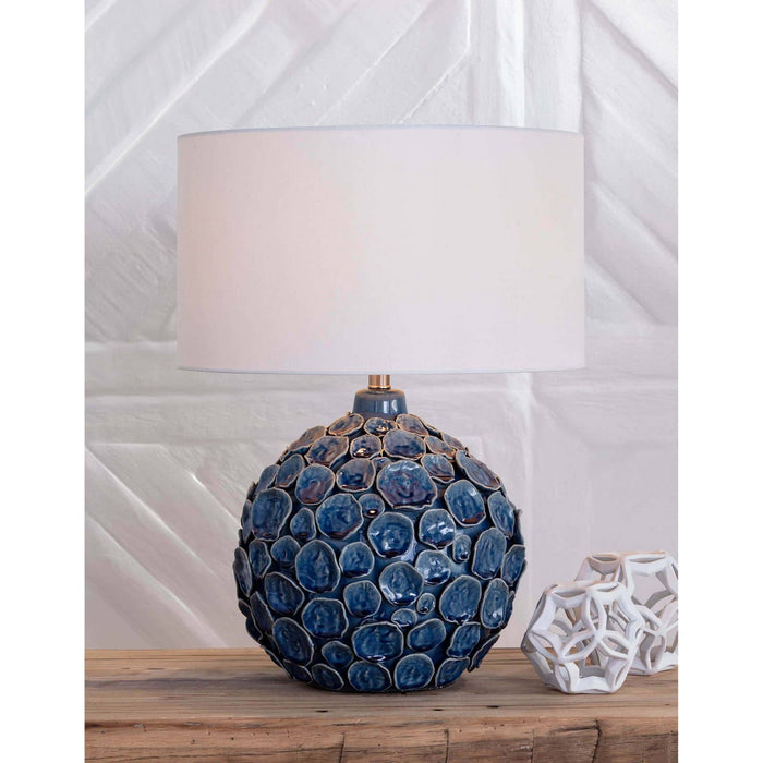 Regina Andrew 13-1366BL One Light Table Lamp, Blue