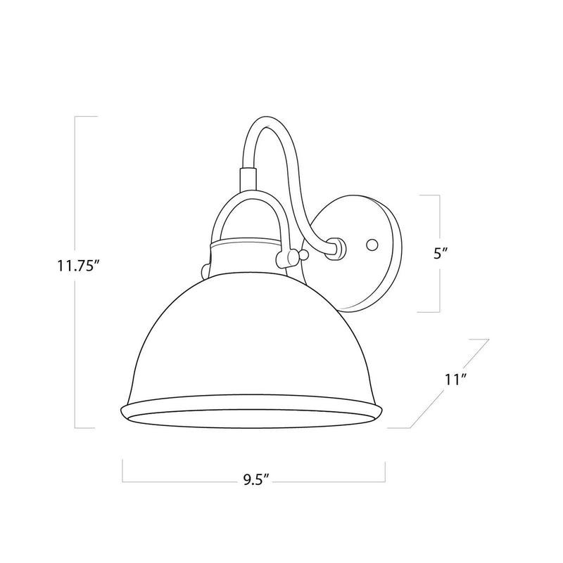 Regina Andrew 15-1124WT One Light Wall Sconce, White