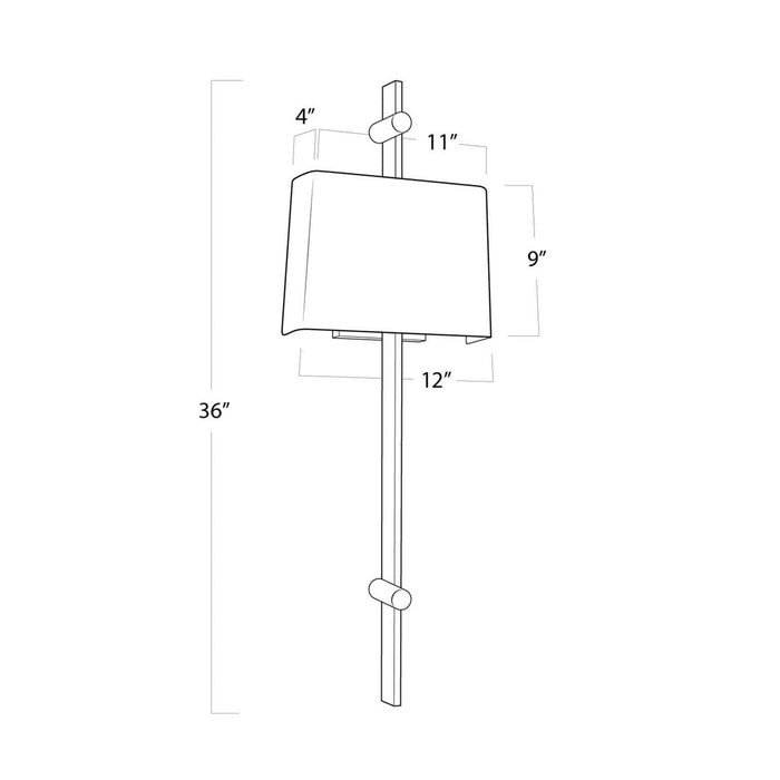 Regina Andrew 15-1133PN Two Light Wall Sconce, Clear