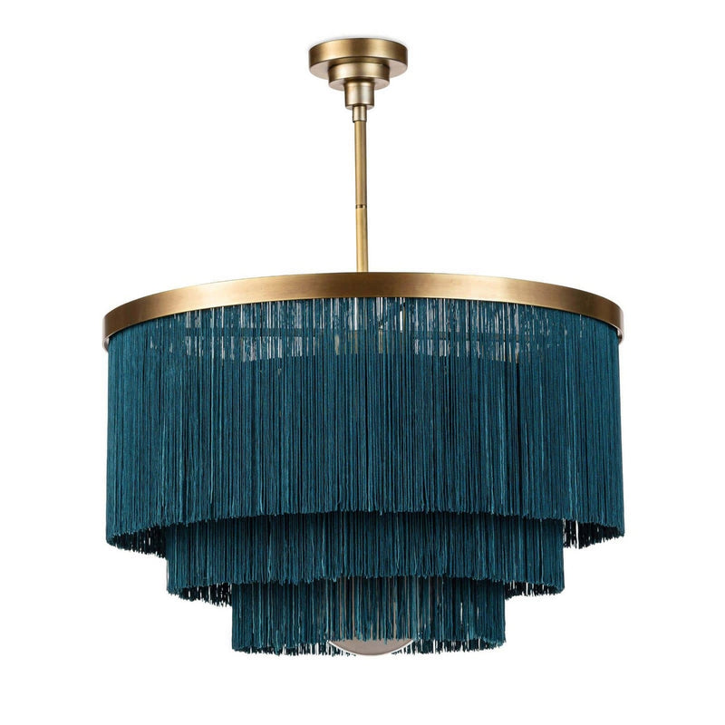 Regina Andrew 16-1257BLU Four Light Chandelier, Natural Brass (Display - Final Sale)