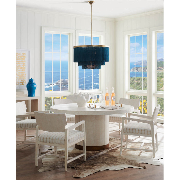 Regina Andrew 16-1257BLU Four Light Chandelier, Natural Brass