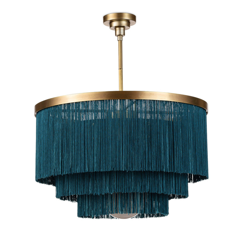 Regina Andrew 16-1257BLU Four Light Chandelier, Natural Brass