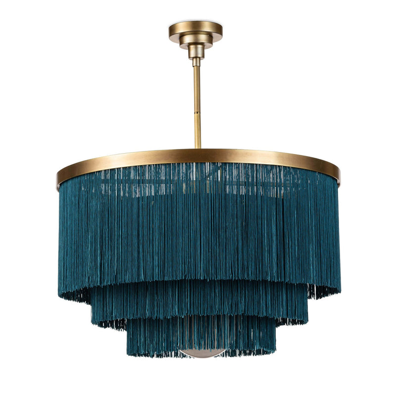 Regina Andrew 16-1257BLU Four Light Chandelier, Natural Brass (Display - Final Sale)