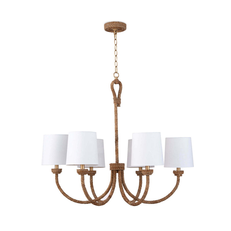 Regina Andrew 16-1272 Six Light Chandelier, Natural