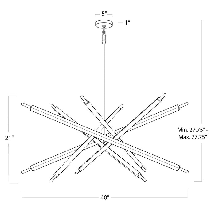 Regina Andrew 16-1289PN 12 Light Chandelier, Polished Nickel