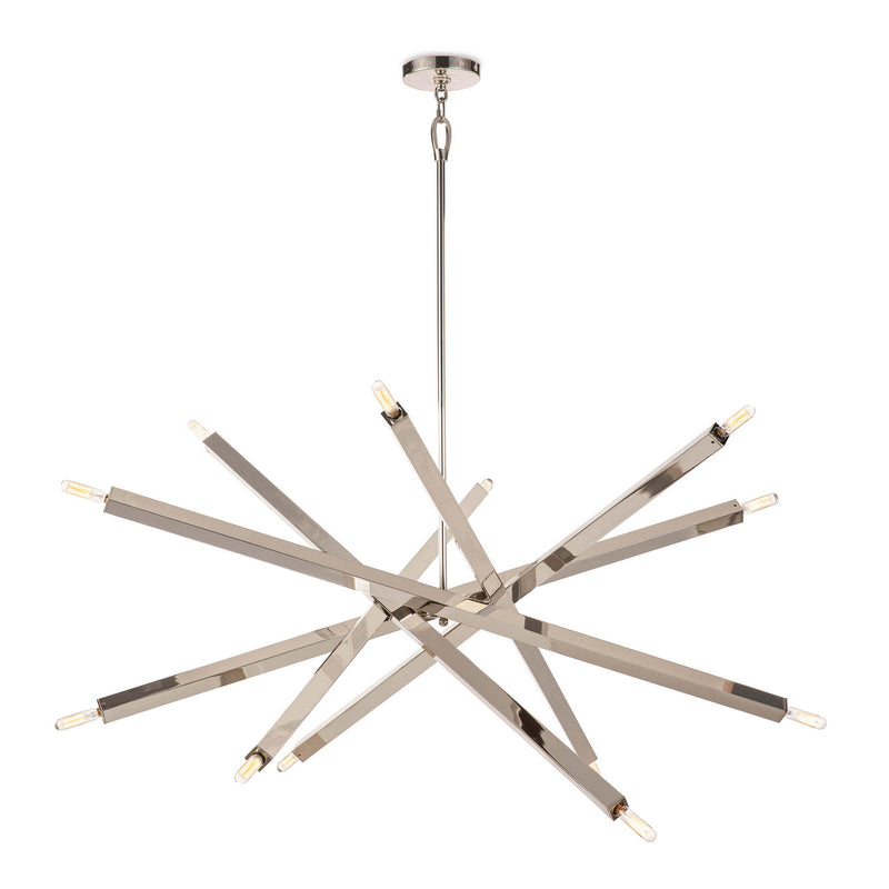 Regina Andrew 16-1289PN 12 Light Chandelier, Polished Nickel