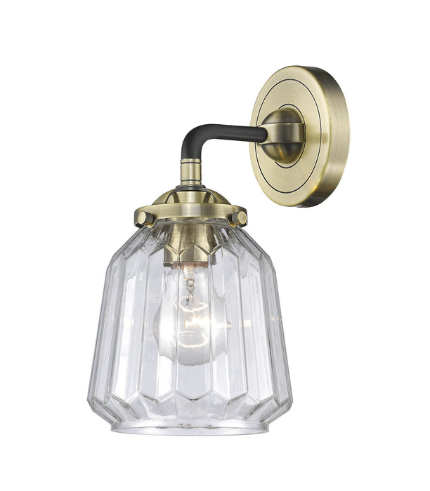 Innovations 284-1W-BAB-G142 One Light Wall Sconce, Black Antique Brass
