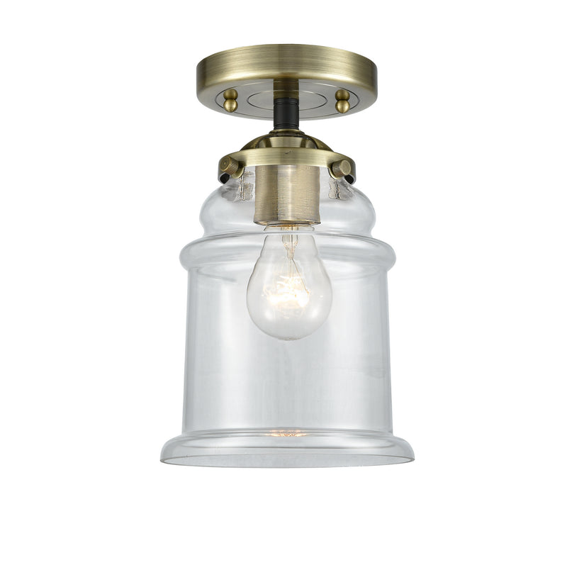 Innovations 284-1C-BAB-G182 One Light Semi-Flush Mount, Black Antique Brass