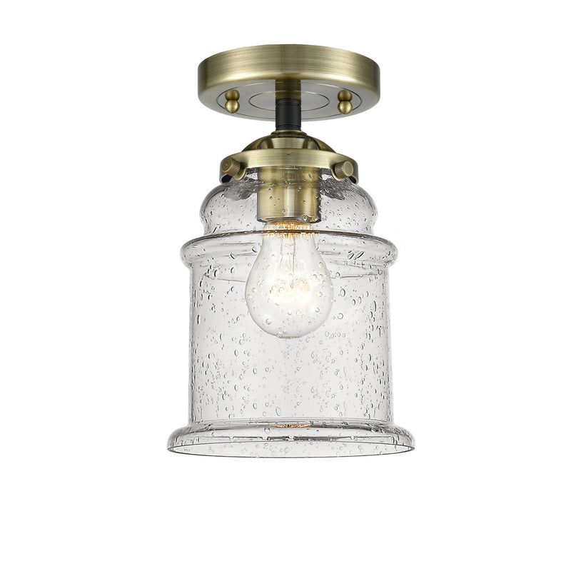 Innovations 284-1C-BAB-G184 One Light Semi-Flush Mount, Black Antique Brass